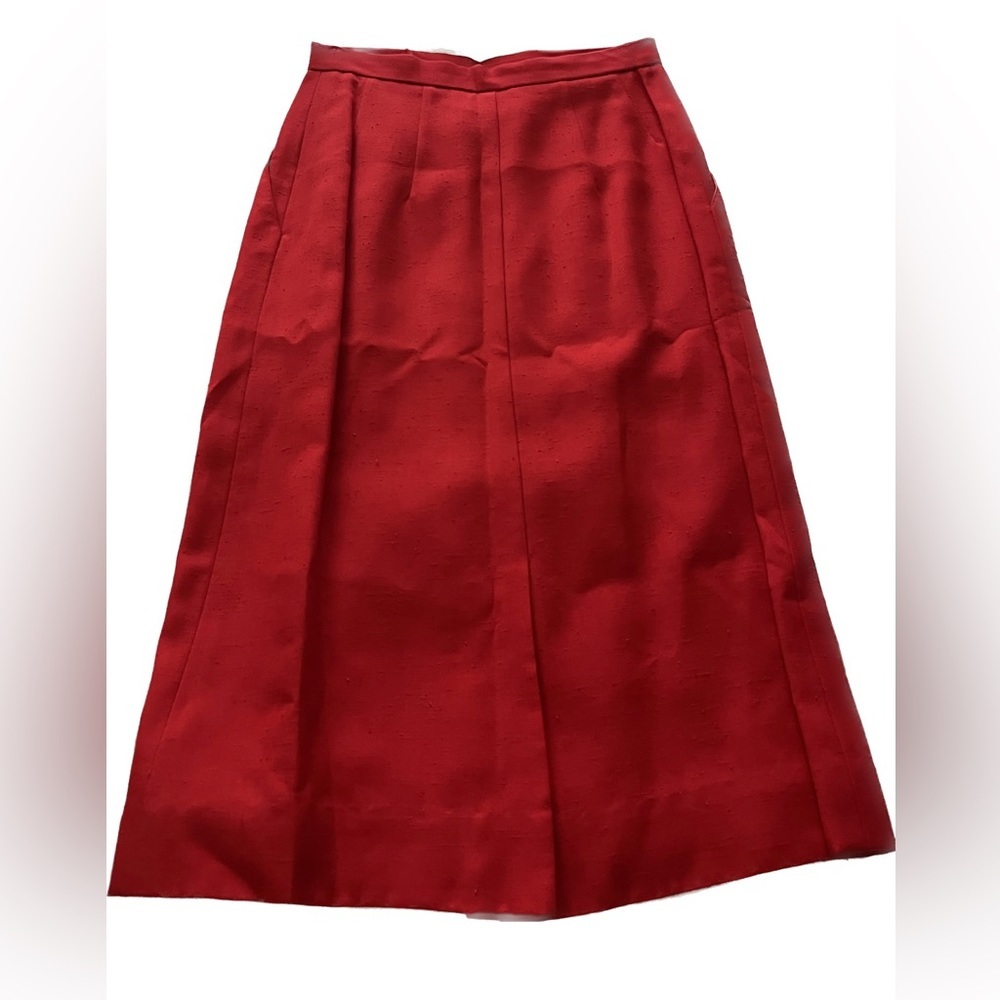 Saks Fifth Avenue Joesph Picone red blazer with matching skirt.Size 8 Valentine - Picture 3 of 16